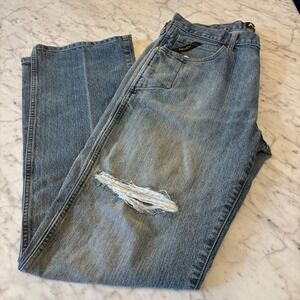 Ariat Rebar M4 Mens Low Rise Bootcut Jeans Medium Wash Distressed 35x36